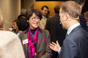 Florence Lemeer-Wintgens (Look@Work) and Anders Petterson (ArtTactic) at Deloitte Luxembourg for the 15th Deloitte Private Art & Finance Conference, which took place on Tuesday 21 November 2023. Photo: Romain Gamba/Maison Moderne