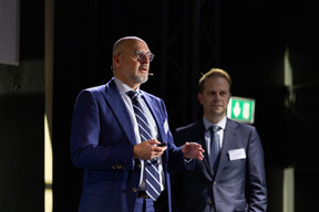 Adriano Picinati di Torcello (Deloitte Luxembourg) and Anders Petterson (ArtTactic) presented the 8th edition of the Deloitte Private & ArtTactic Art & Finance report during a conference on Tuesday 21 November 2023. Photo: Romain Gamba/Maison Moderne