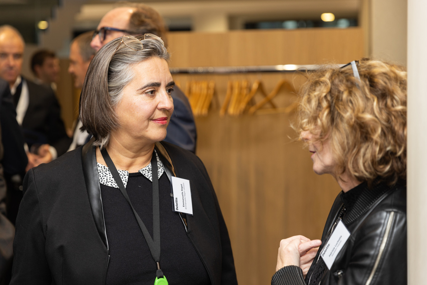 Emmanuelle Ragot (Emmanuelle Ragot Lawyers) and Patrizia Luchetta (Kavedon Kapital) at Deloitte Luxembourg for the 15th Deloitte Private Art & Finance Conference, which took place on Tuesday 21 November 2023. Photo: Romain Gamba/Maison Moderne