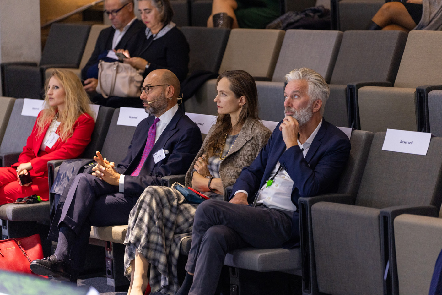 Roberta Ghilardi (Deloitte Italy), Andrea Circi (Deloitte Italy), Masha Faurschou (Artrium), Jens Faurschou during the 15th Deloitte Private Art & Finance Conference, which took place on Tuesday 21 November 2023. Photo: Romain Gamba/Maison Moderne