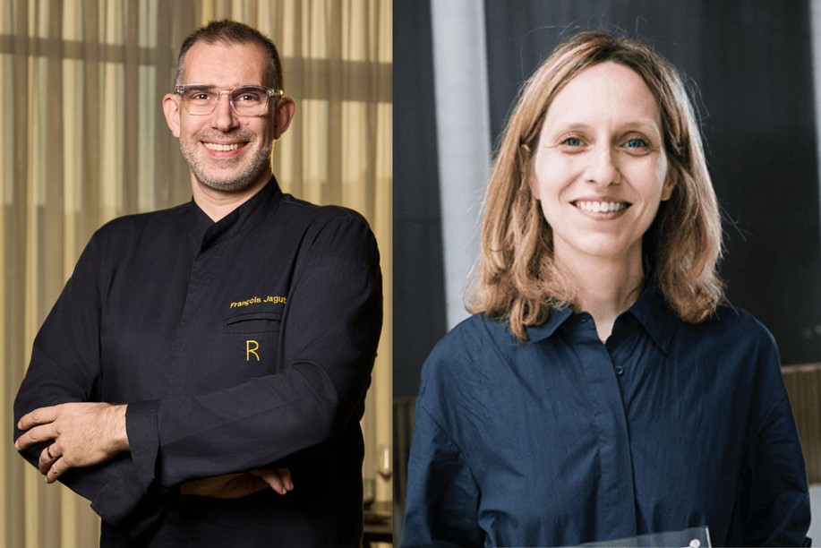 François Jagut, chef, and Morgane Soulier, AI artist.  Photo: Casino 2000