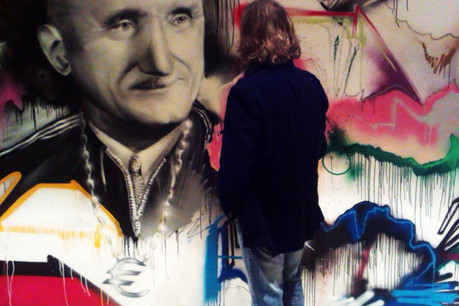 Détail de l’œuvre de Rudolph Schneider lors du prix d’art Robert Schuman en 2013 à Sarrebruck. (Photo: Rudolph Schneider)