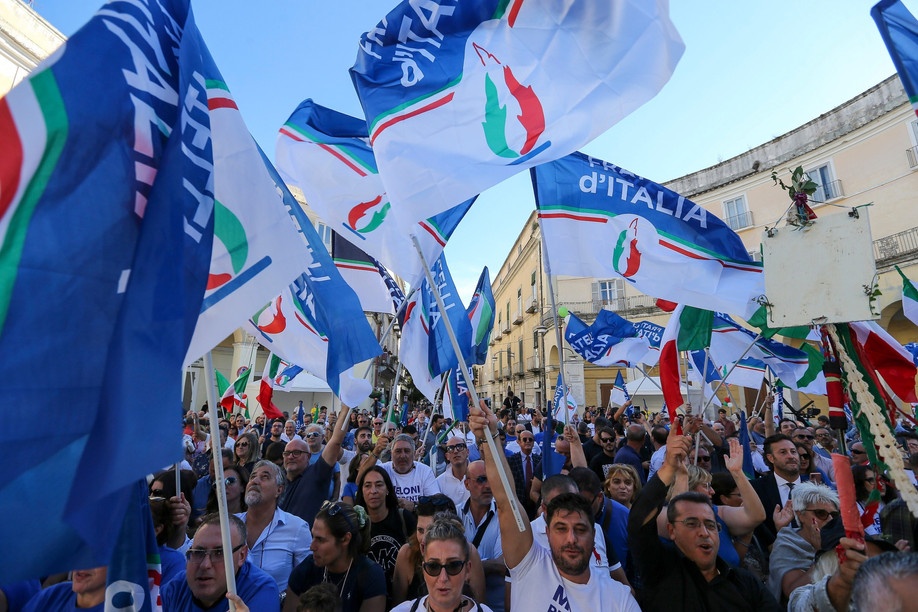 The far-right party Fratelli d’Italia managed to win around one in four votes in the national elections. Photo: Shutterstock