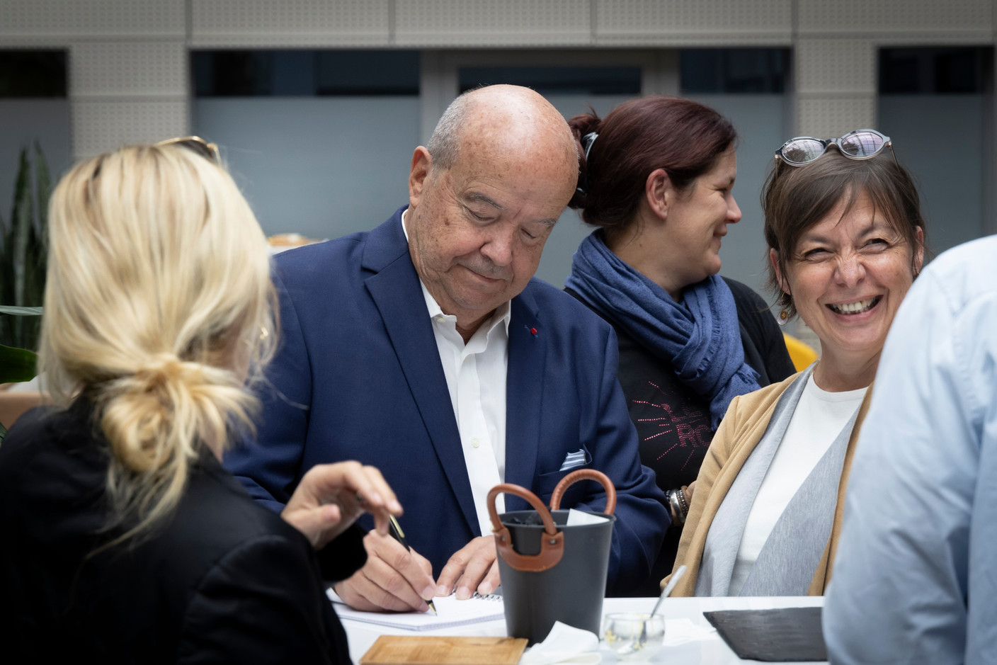 Patrick Baudry et Muriel Teitgen de Degroof Petercam Luxembourg. (Photo: Blitz Agency)