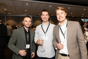 Yohann Silva (KB Group), Yann Hoffmann (SnT) et Erik Linder (Maison Moderne). (Photo: Eva Krins/Maison Moderne)