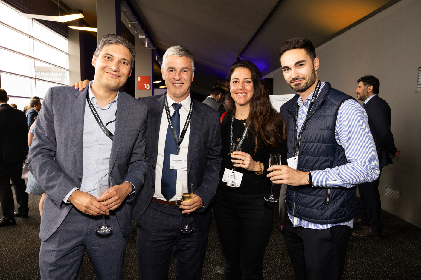 Frédéric Cousin, Johan De Breucker, Claire Valet et Pier Morhain (ING Luxembourg). (Photo: Eva Krins/Maison Moderne)
