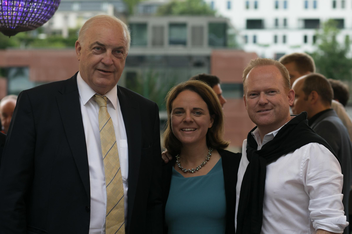 Charles Goerens (DP), Corinne Cahen (ministre de la Famille et de l’Intégration) et Claude Lamberty (DP) (Photo: Matic Zorman)