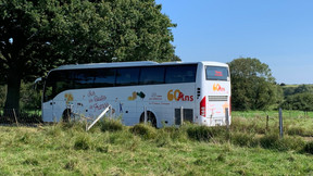 For the 8th of the 23 local stages of this Auchan Tour, the company’s bus exceptionally left France to make a stop in the grand duchy. (Photo: Paperjam)