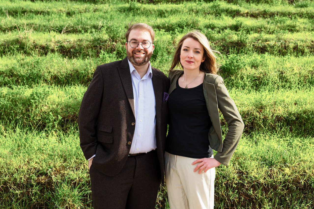 Philippe Schannes and Aurélie Dap, the two leaders of the Volt Luxembourg list, want their party to be recognised as a serious alternative on the Luxembourg political scene. Photo: Volt Luxembourg