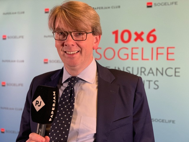 Matt Moran, Deputy Advisory Leader et Partner chez PwC, lors du 10×6 Sogelife: Life insurance insights, qui s’est déroulé le 20 novembre au Kinepolis Kirchberg. (Photo: Maison Moderne)