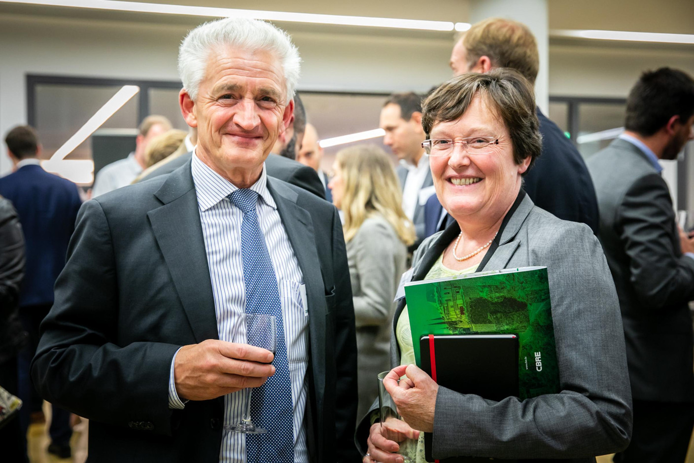 Herbert Weynand (Group Wagner) et Astrid Schlesser (Banque de Luxembourg) (Photos: Vincent Remy pour CBRE)