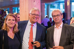 Amandine Motte, Directrice Générale CNA Hardy, Alain Nicolai, Conseiller CEO Baloise, Marc Hengen. Administrateur-Délégué de l'ACA Made Creative Marie De Decker