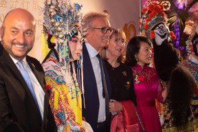 Étienne Schneider (Ministre de l’Économie), Pierre Gramegna (Ministre des Finances), Lydie Polfer (Bourgmestre de la Ville de Luxembourg) et Lihong Zhou (Bank of China) ((Photo: Nader Ghavami))