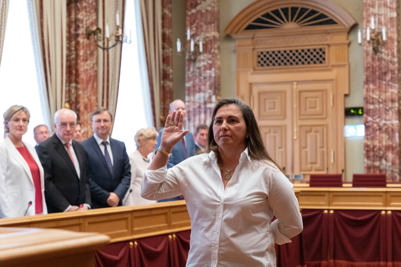 Barbara Agostino (DP) was officially sworn in as a deputy on Tuesday 27 June. Photo: Chambre des députés