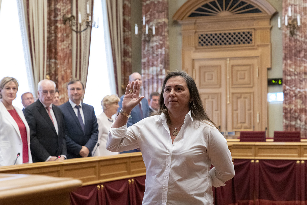 Barbara Agostino a officiellement été assermentée en tant que député ce mardi 27 juin.  (Photo: Chambre des députés)