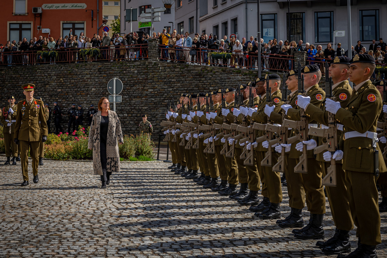 General Steve Thull, Chief of Staff of the Luxembourg Army, and Yuriko Backes, Minister of Defence, in September at the solemn promise of the 206th recruit session. (Photo: Luxembourg Army/SIP)