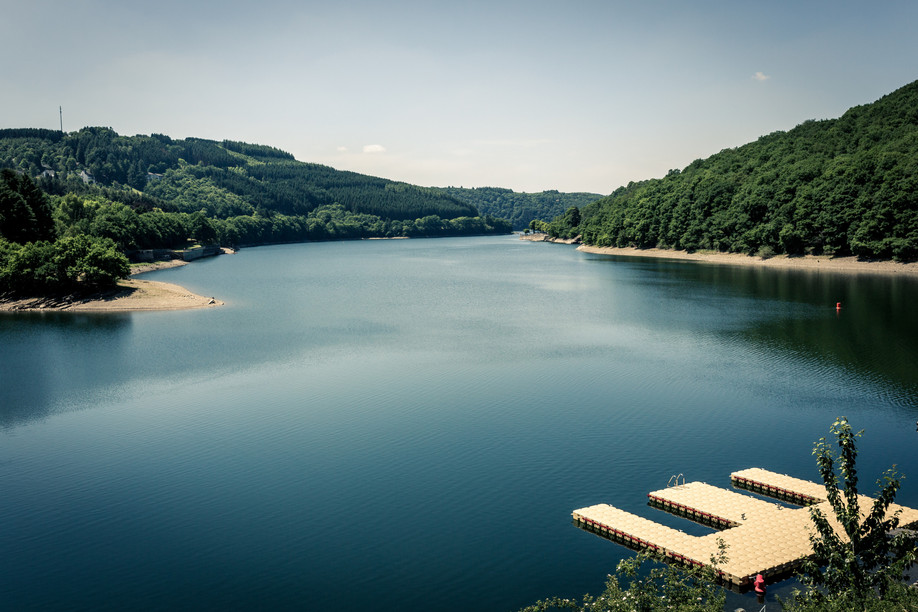 Archive photo shows the Upper Sûre Lake, essentially a dammed river, water from which is treated for drinking Benjamin Champenois