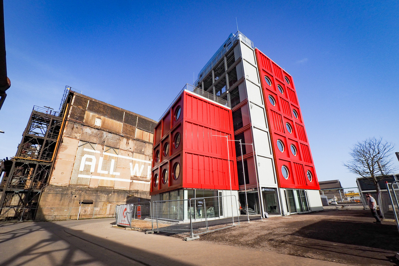 Le bâtiment administratif d’Esch2022 – Capitale européenne de la culture à Belval a été livré. (Photo: Fonds Belval) 