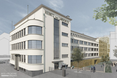 Le bâtiment Landewyck, qui date de 1937, va retrouver une nouvelle jeunesse. (Illustration: Belvedere Architecture)