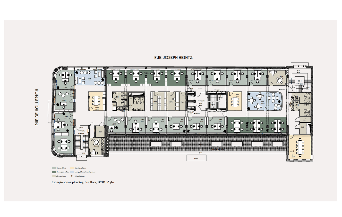 Plan du premier étage après travaux et réaménagement. (Illustration: Landimmo Real Estate)