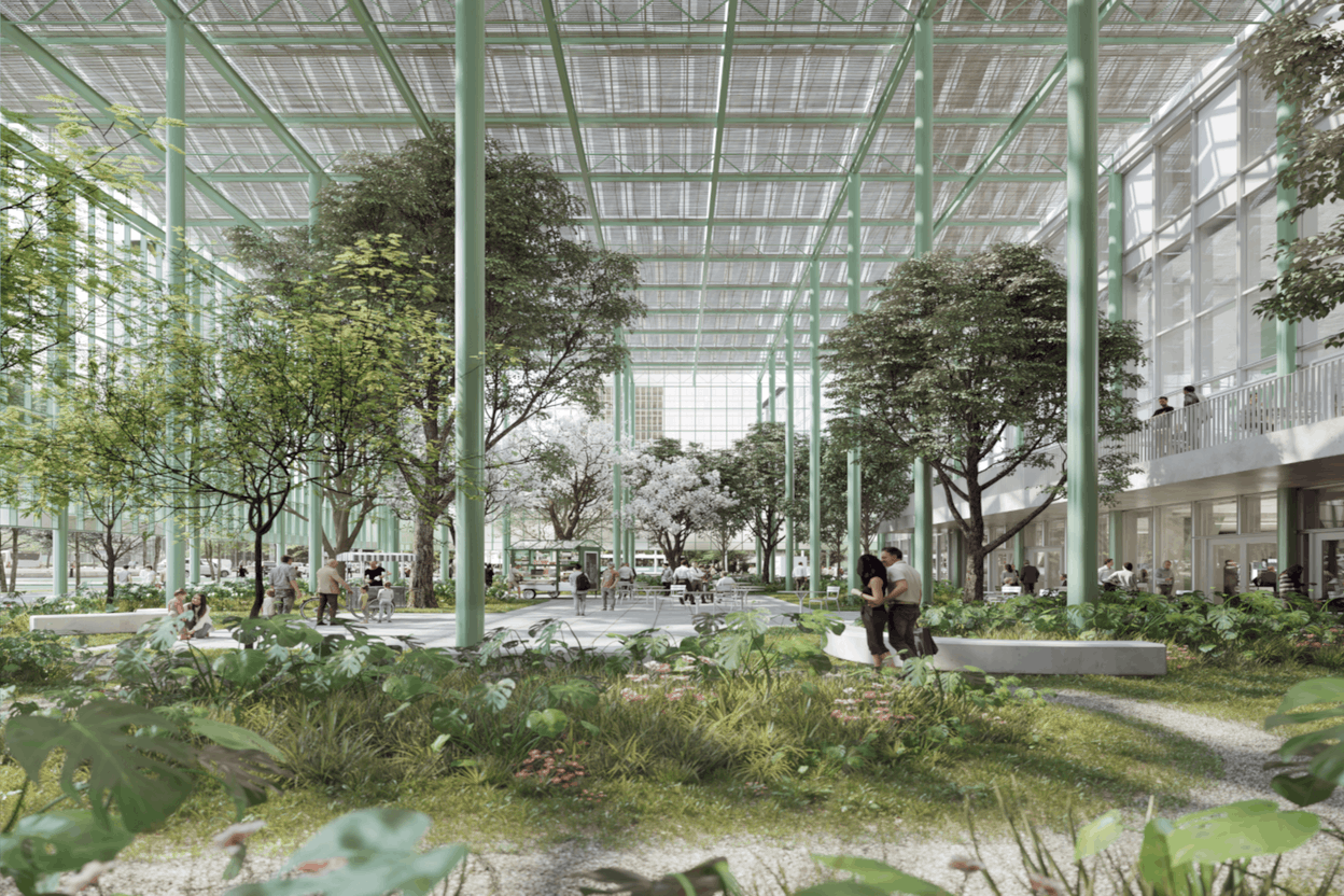 Outre la rénovation et le réaménagement du WTC I & II à Bruxelles, désormais connu sous le nom ZIN, Drees & Sommer et EPEA aident également le client à démanteler et à traiter les anciens matériaux de construction afin qu’ils puissent être réutilisés dans d’autres projets de construction. © Visuel : Befimmo /Jaspers-Eyers/51N4E/L'AUC