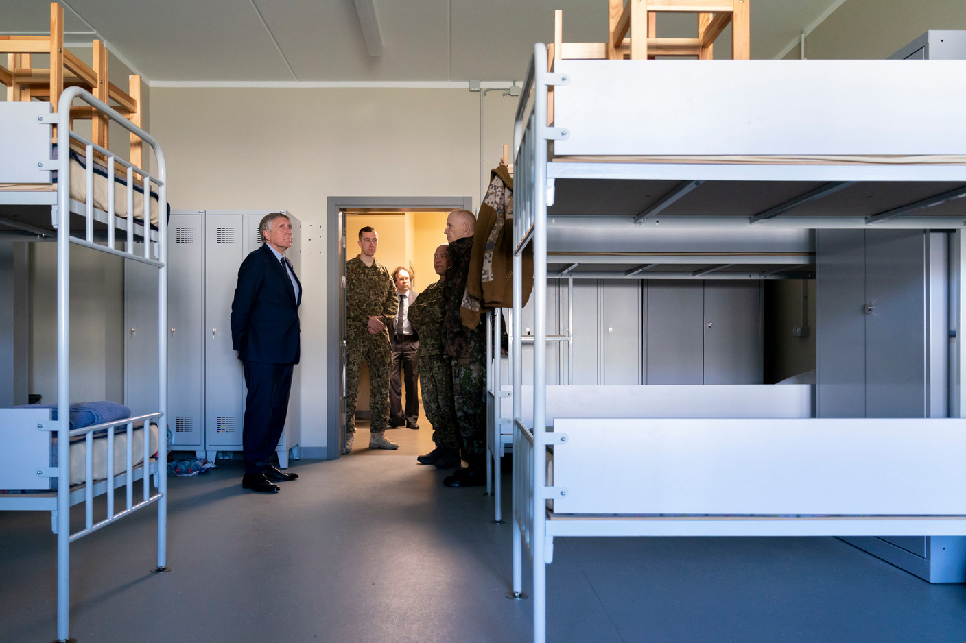 The barracks can accommodate 450 soldiers.  Photo: SIP / Emmanuel Claude