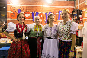 Women dressed in traditional Slovak clothes. Matic Zorman / Maison Moderne