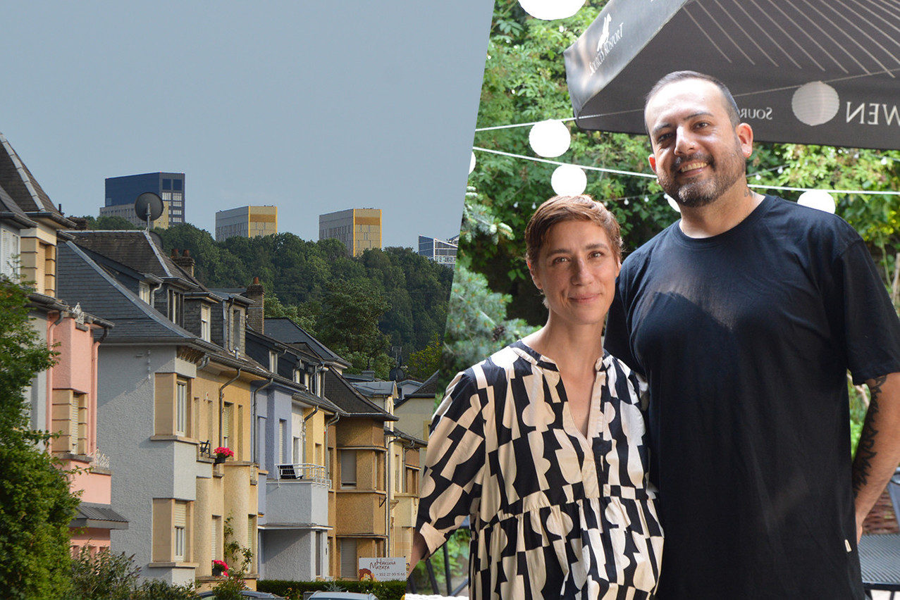 With its colourful houses, its calm despite the traffic and its proximity to nature, Beggen has charmed Leila and Fabiàn, who took over Café Villa five years ago.  Photos: Maëlle Hamma/Maison Moderne