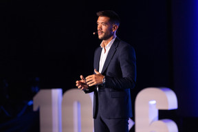 Adrien Rincheval (PM-International), speaking at the 10x6 Expat Rockstars event organised by the Paperjam Club at Kinepolis Kirchberg, 19 September 2024. Photo: Eva Krins/Maison Moderne