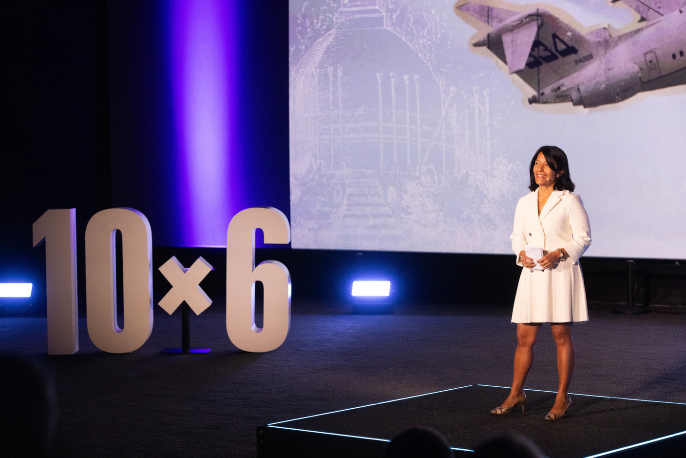 Diana Senanayake (IQ-EQ), speaking at the 10x6 Expat Rockstars event organised by the Paperjam Club at Kinepolis Kirchberg, 19 September 2024. Photo: Eva Krins/Maison Moderne