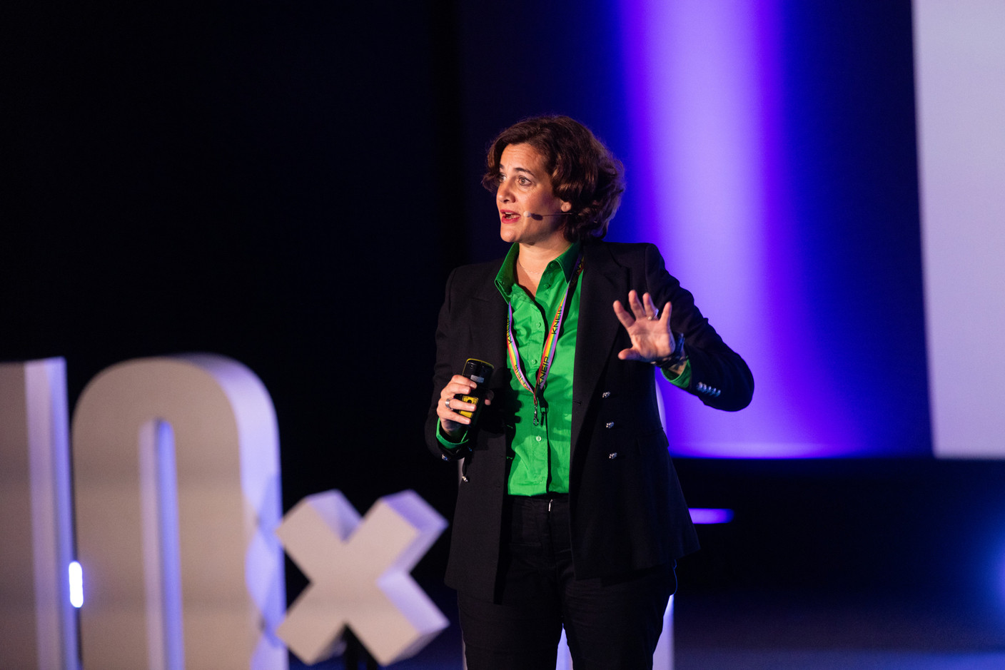 Elisa Alonso Sanz (Kneip), speaking at the 10x6 Expat Rockstars event organised by the Paperjam Club at Kinepolis Kirchberg, 19 September 2024. Photo: Eva Krins/Maison Moderne