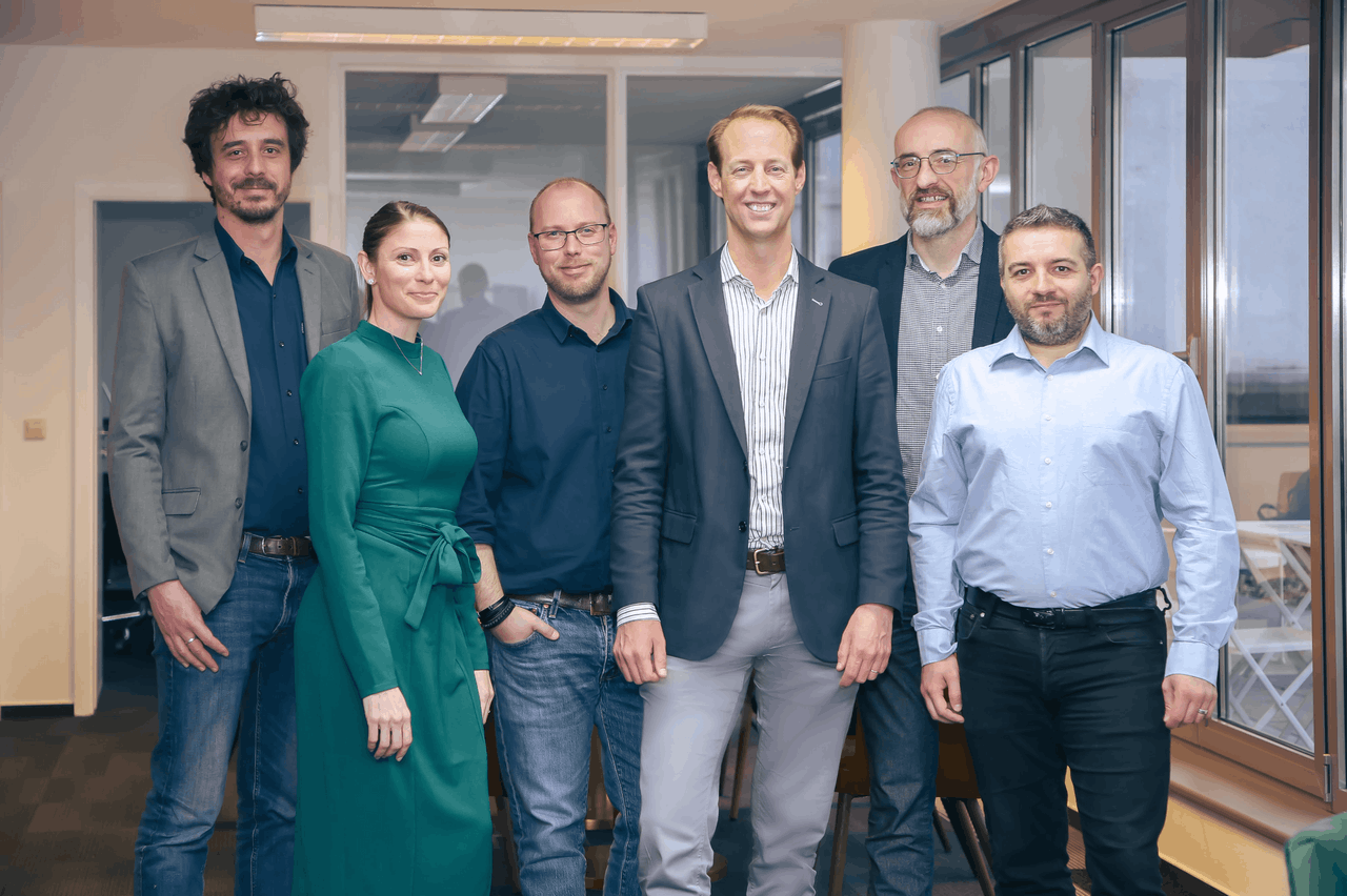 Adrien de Pascal, Sophie Rota, Didier Chandelon, Louis Cornet (CEO de Movify-Reborn), Julien Perera (deputy CEO de Reborn), et Georges Jentgen: les cadres du nouveau Reborn. (Photo: Reborn)