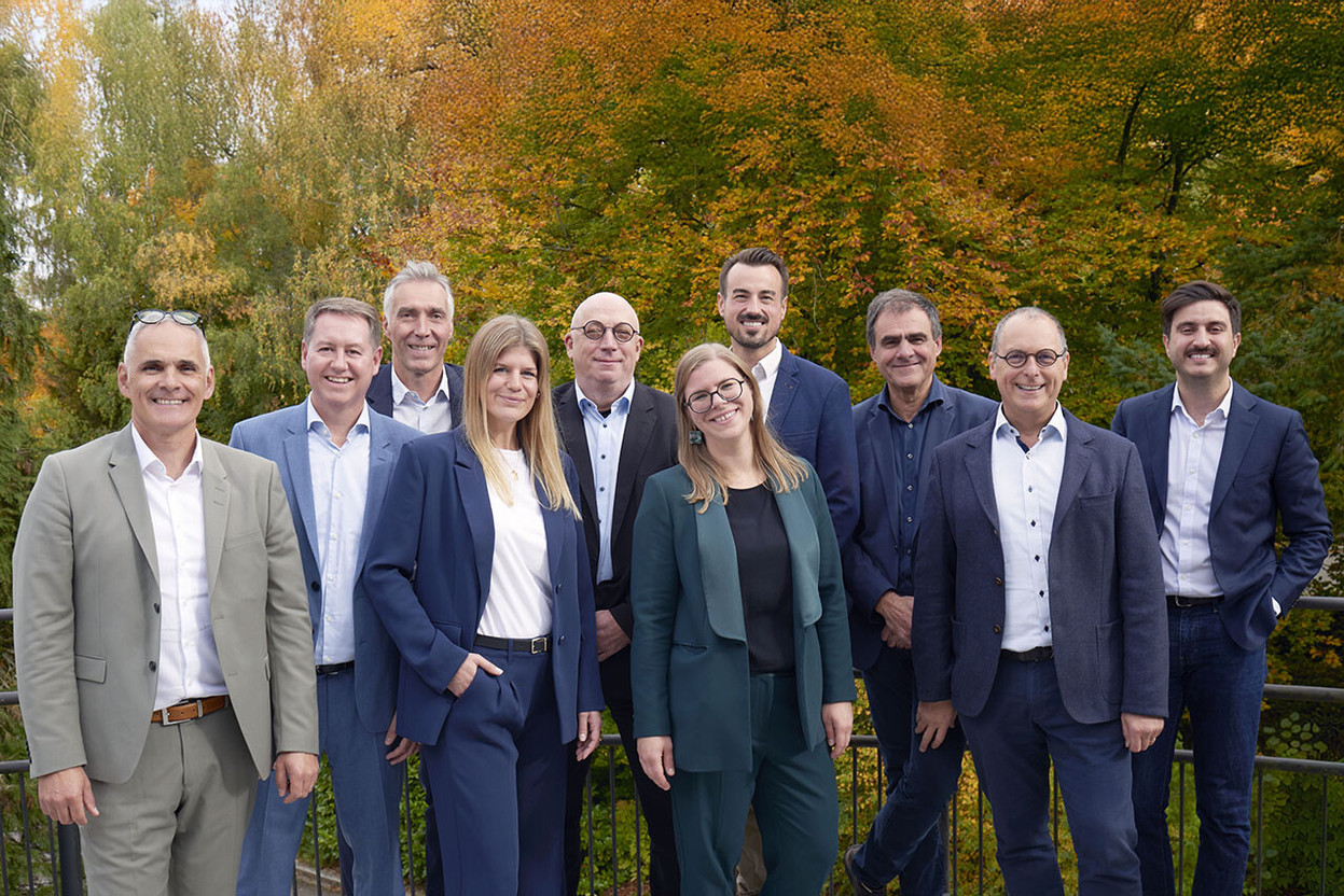 Here, there is no clash between the “old guard” and the “modernists”, but rather a sense of unity that commands respect. From left to right: Pedro De Matos, Denis Rosolen, Albert Goedert, Laura Alldis, Nico Engel, Edith Nothar, Perry Arrensdorff, Yves Noury, Marco Bidaine and Hatim Chebli. (Photo: Beng Architectes Associés)