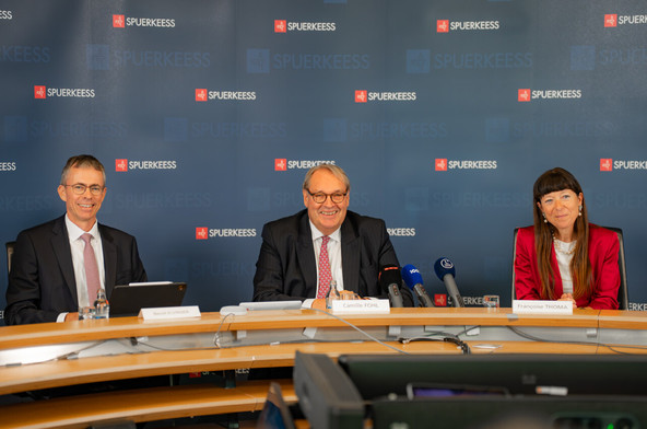 Le président du conseil d’administration de la Spuerkeess, Camille Fohl, a assuré la transition entre Françoise Thoma et Benoît Elvinger. (Photo: Spuerkeess)