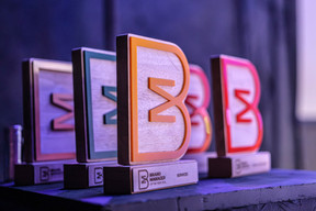The 2026 trophies, rewarding the strategic and creative excellence of Luxembourg's Brand Managers. (Photo: Jan Henrion / Paperjam)