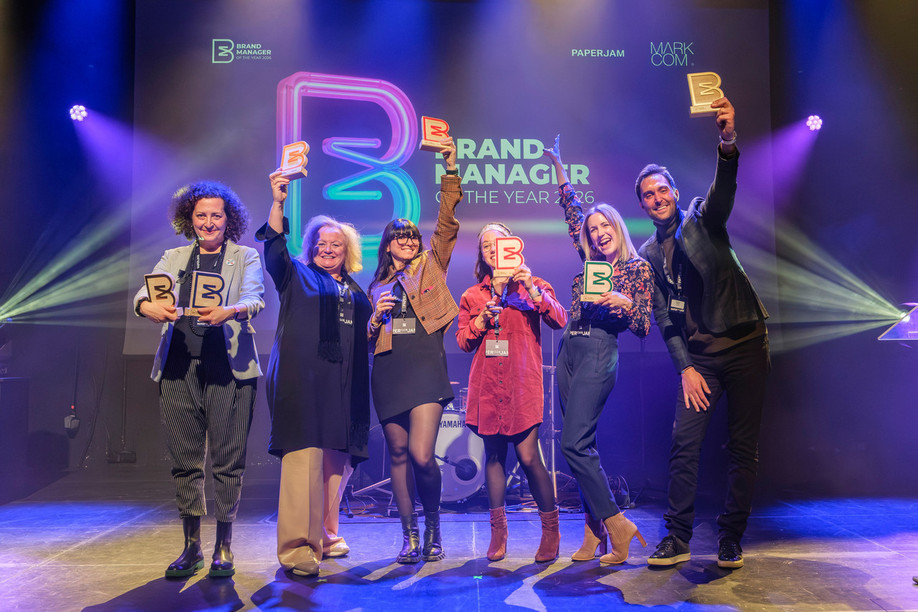 Elected by their peers, the 2026 winners of the Paperjam Brand Manager of the Year Awards embody the diversity and richness of marketing and communication in Luxembourg. From left to right, Béryl Koltz, Françoise Frieden, Stéphanie Schleich, Clémence Perrot, Fanny Schlesser and Mathieu Rosan.  (Photo: Jan Hanrion/Paperjam)