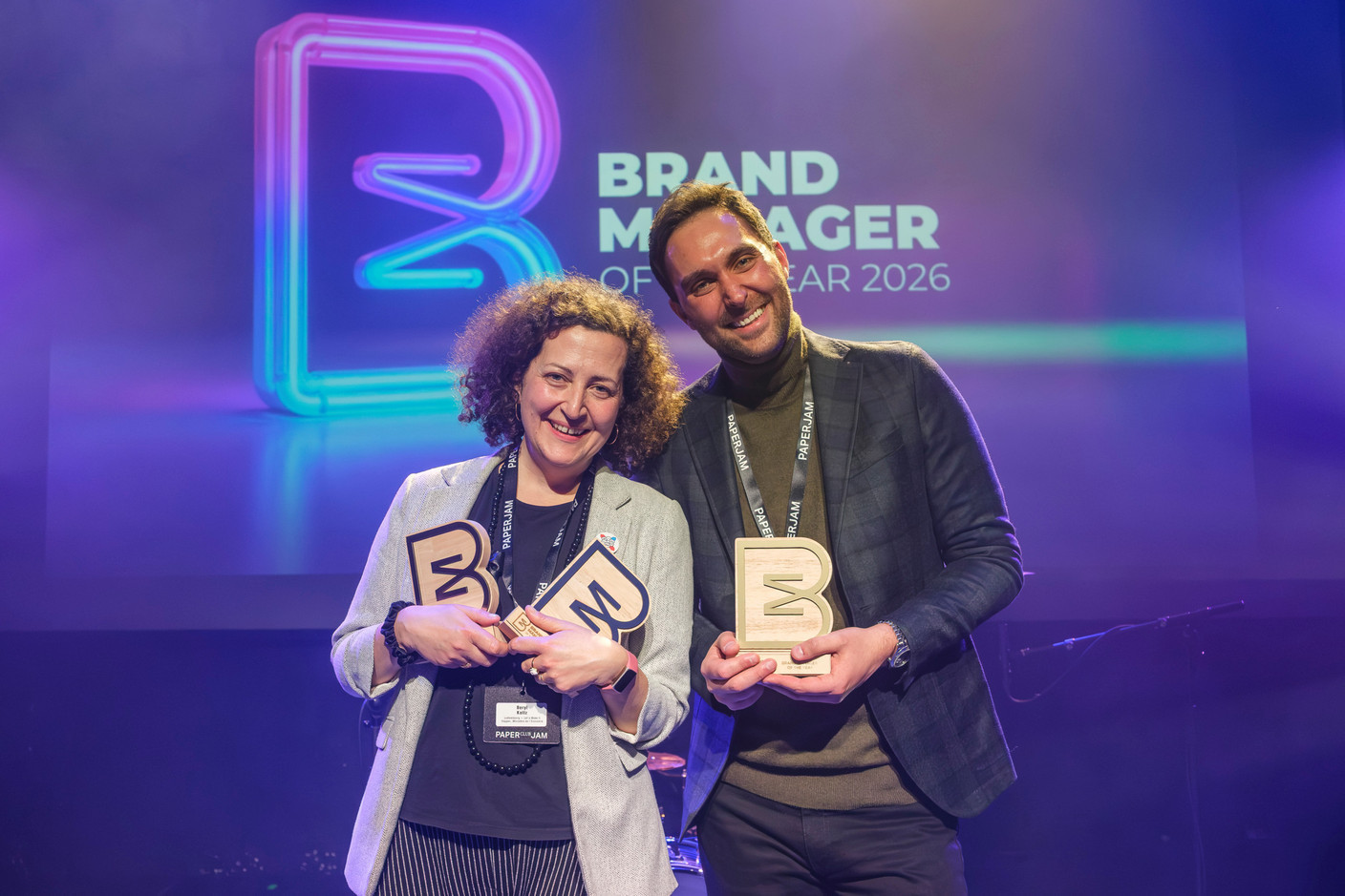 A double accolade for the 2026 edition, Beryl Koltz and Mathieu Rosan were awarded Brand Managers of the Year, in recognition of their long-term collective and strategic work. (Photo: Jan Henrion / Paperjam)
