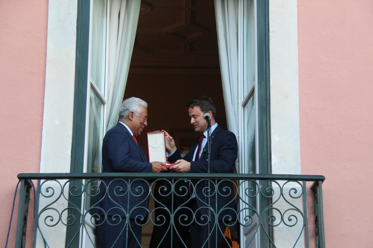 Remise de la grand-croix de l'ordre du Mérite à António Costa, Premier ministre Portugais.  (Photo: ME)