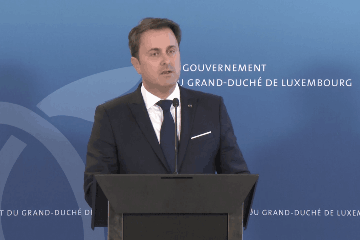 Xavier Bettel (DP) at a conference in 2020. Photo: Maison Moderne