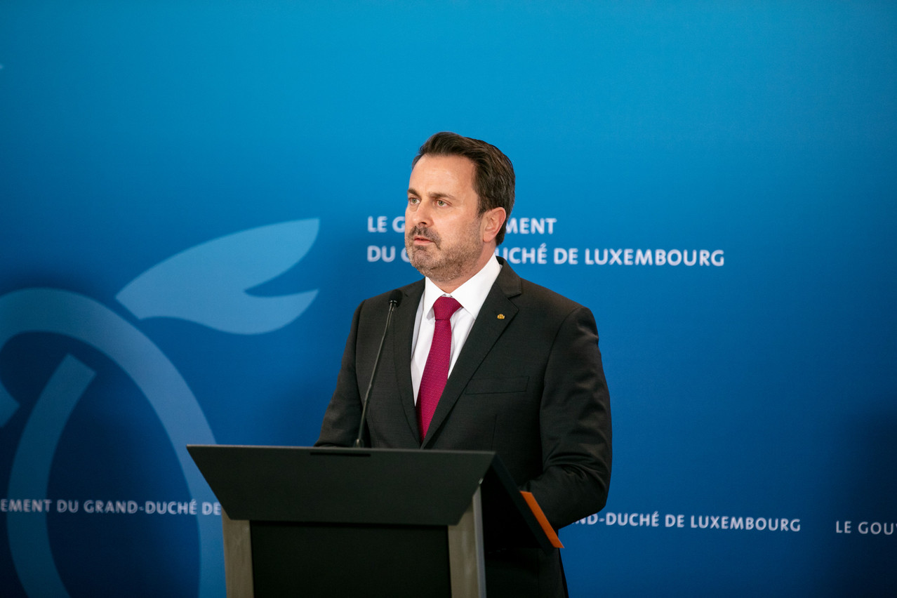 Prime minister Xavier Bettel (DP) during his national day speech said Luxembourg would remember all those who died during the pandemic and think of their families Library photo: Romain Gamba/Maison Moderne