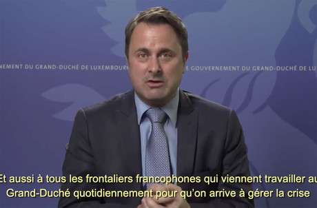 Xavier Bettel remercie les travailleurs, résidents ou frontaliers, qui permettent au Luxembourg d’affronter la crise au quotidien. (Image: Capture d’écran Twitter/@Xavier_Bettel)
