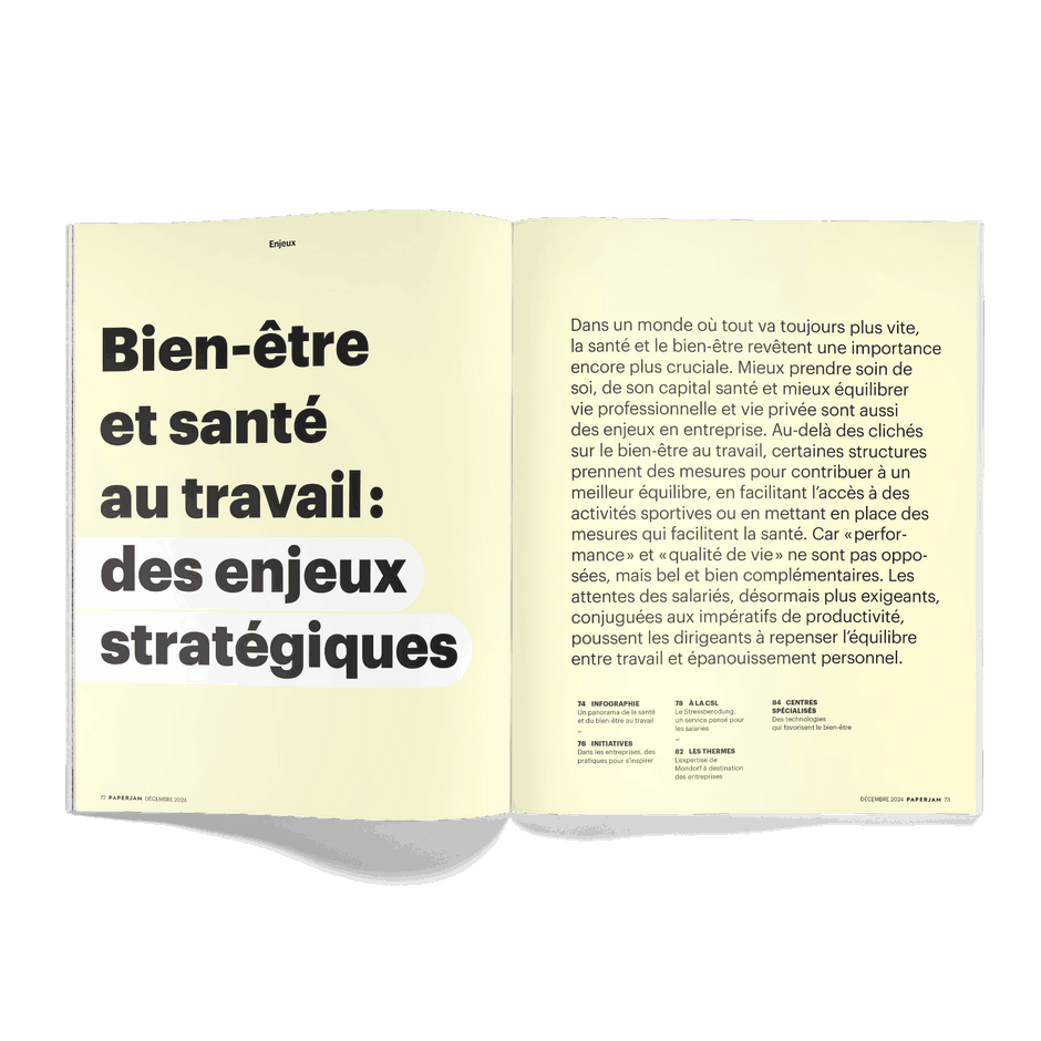 Issues: wellbeing and health at work. Photo: Maison Moderne