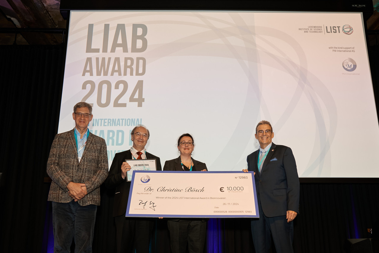 Le Dr Christine Bösch s’est vu remettre le LIAB Award, ainsi qu'une récompense de 10.000 euros. (Photo: List)