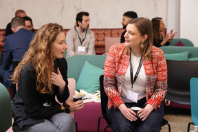 Inès Fortemps de Loneux (Acfin Partners) et Agathe Schublin (Anderson Wise). (Photo: Marie Russillo/Maison Moderne)