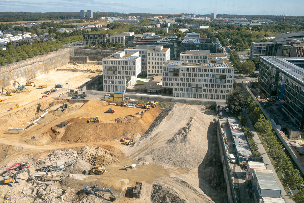 The Jean Monnet 2 building site as seen from the air in September 2019. Photo: Matic Zorman/Archives