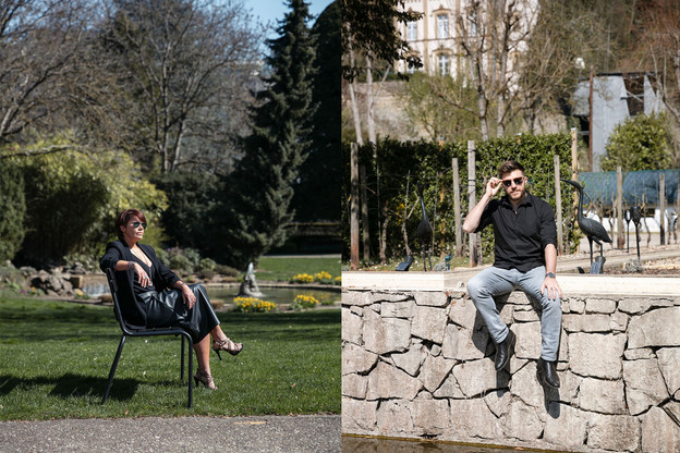 Vicky Dos Santos et Matthieu Bracchetti nous présentent un style black, silver and sunglasses. (Photo: Romain Gamba/Maison Moderne)