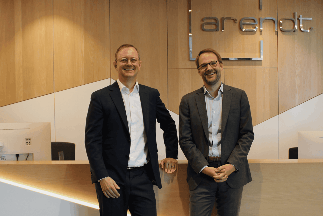 Christian Heinen, CEO at AIS ( Arendt Investor Services) and Aloysius von Mitschke-Collande, Managing Director BlackFin Capital Partners. (Photo: Arendt)