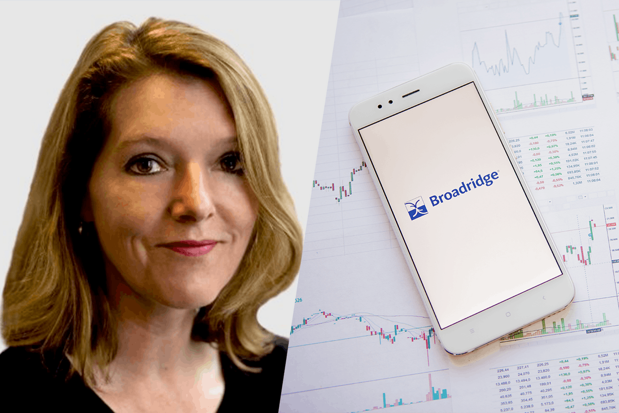 The year 2023 “saw passive managers gain further momentum,” noted Barbara Wall, director of global distribution insights at Broadridge, announcing the results of the annual global asset manager rankings on Tuesday. Photos:  Broadridge , Shutterstock; Montage: Maison Moderne