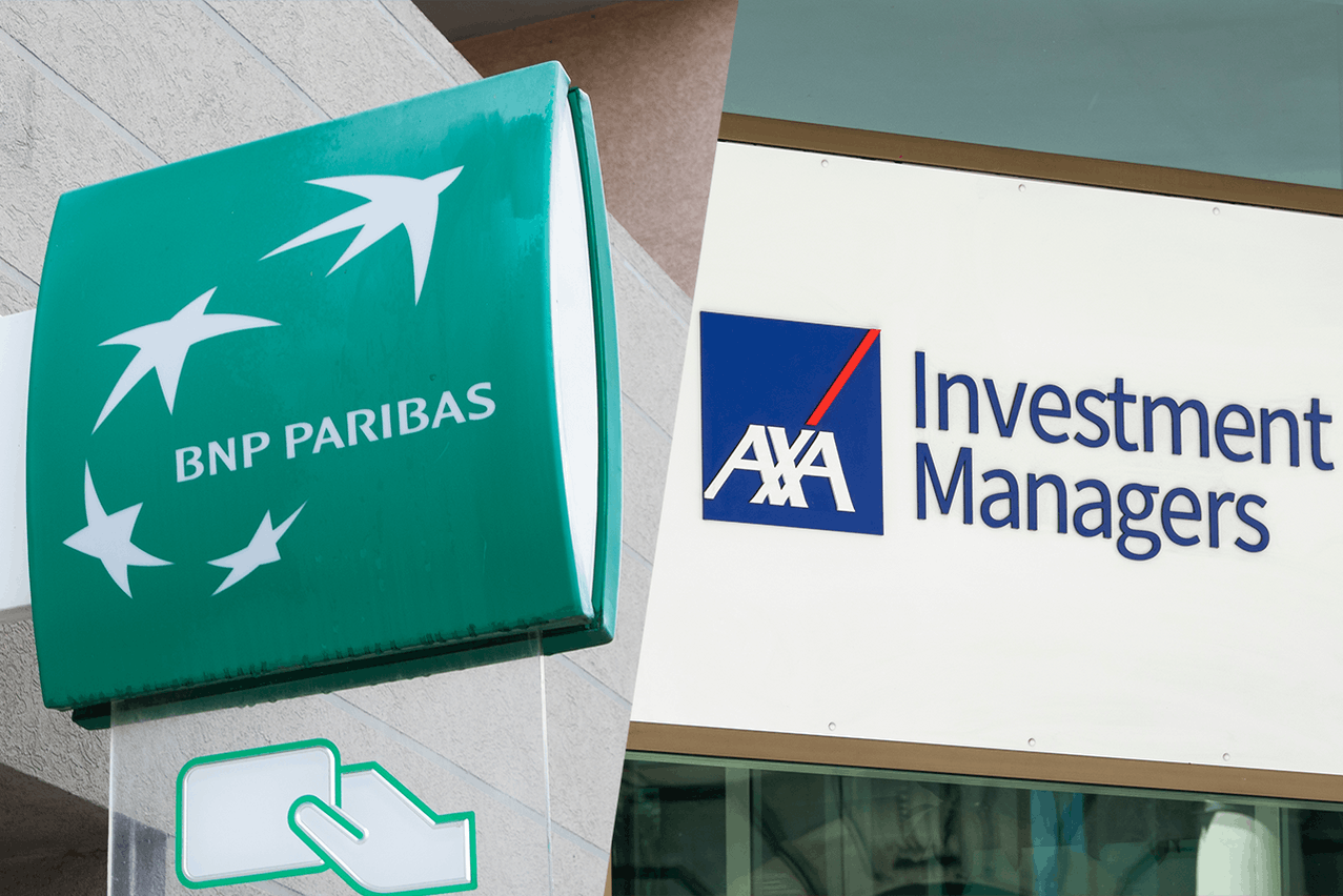 The €5.1bn sale of Axa Investment Managers to BNP Paribas, expected to close by mid-2025, will result in a one-off net income gain of €2.2bn for Axa. Photos: Shutterstock; Montage: Maison Moderne