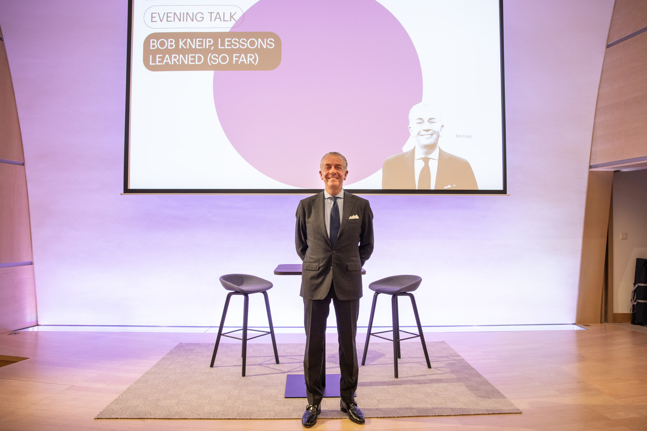 Bob Kneip est revenu sur sa vie d’entrepreneur au cours d’un Evening Talk organisé par le Paperjam + Delano Club. (Photo: Marie Russillo/Maison Moderne)